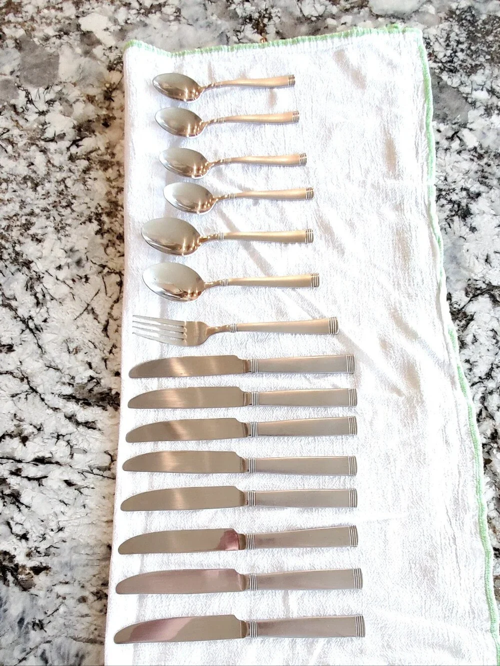 Wallace Napoli Frost Stainless Steel 18/10 Flatware 15 Pc. Vintage Discontinued
